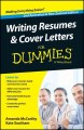 Writing resumes and cover letters for dummies  Cover Image